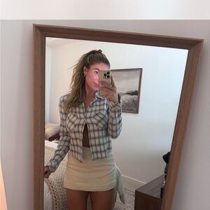 BDG Blue and White Checkered Shirt